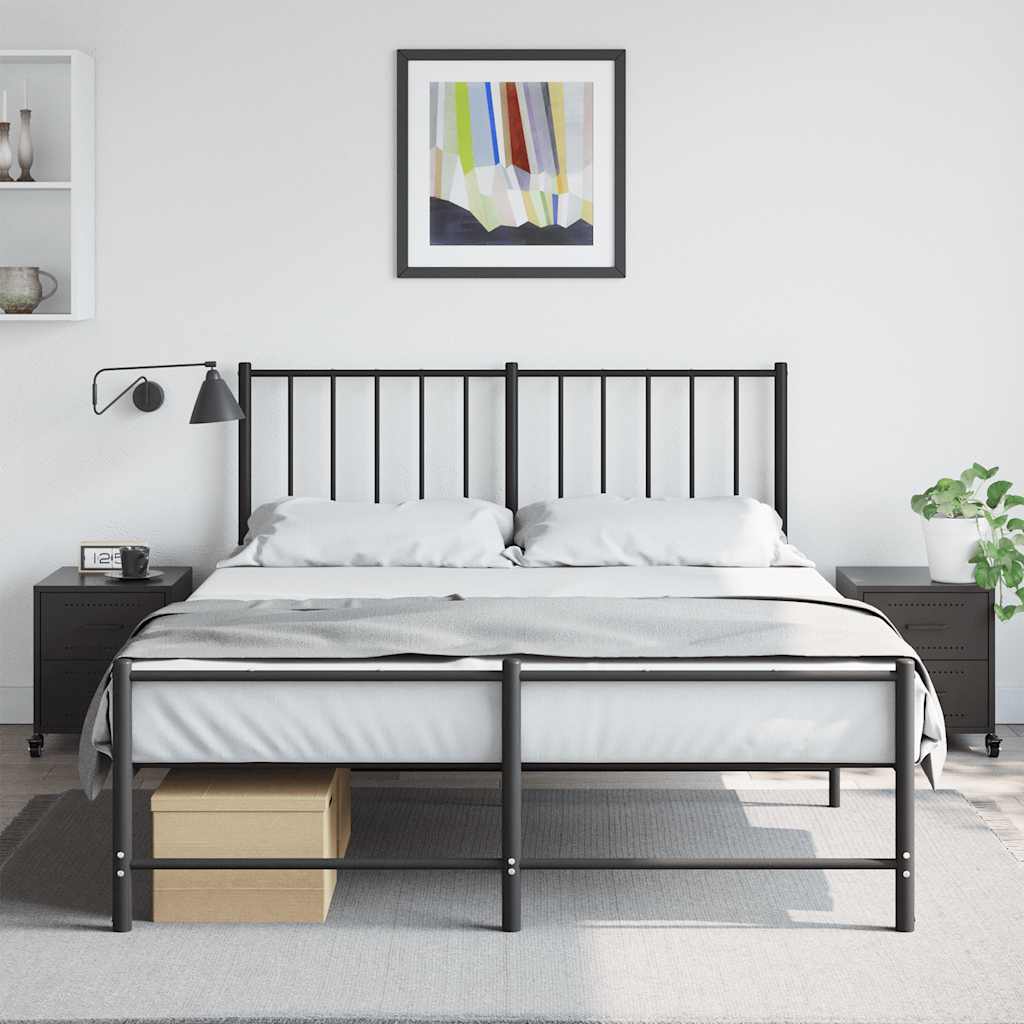 Tables de chevet 2 pcs noir 36x39x43,5 cm acier - XIOS