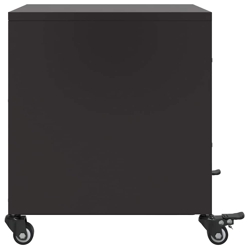 Tables de chevet 2 pcs noir 36x39x43,5 cm acier - XIOS