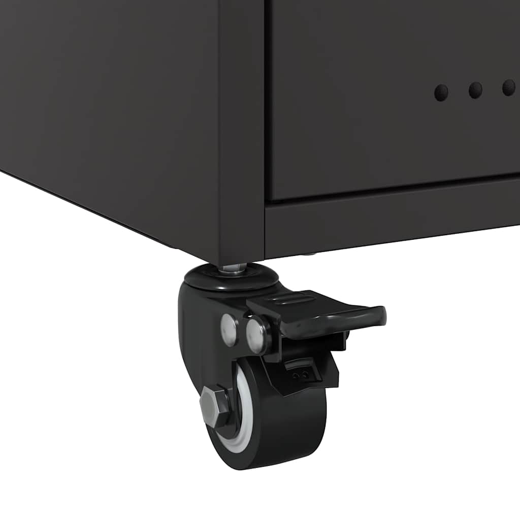 Tables de chevet 2 pcs noir 36x39x43,5 cm acier - XIOS