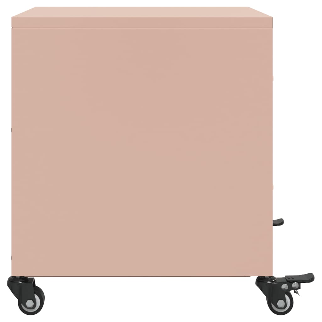 Tables de chevet 2 pcs rose 36x39x43,5 cm acier - XIOS