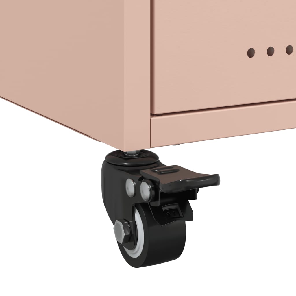 Tables de chevet 2 pcs rose 36x39x43,5 cm acier - XIOS
