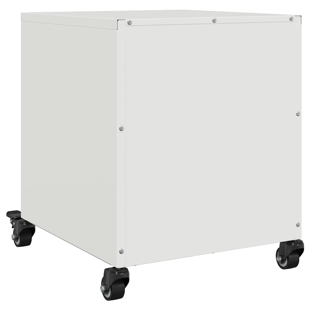 Tables de chevet 2 pcs blanc 36x39x43,5 cm acier - XIOS