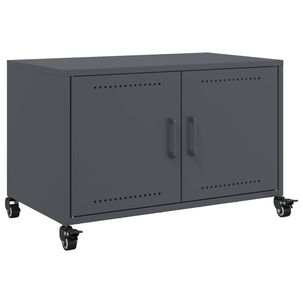 Meuble TV anthracite 68x39x43,5 cm acier - XIOS