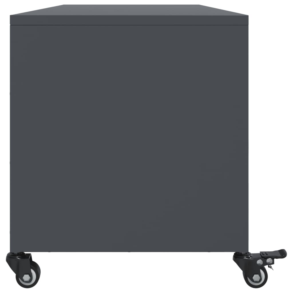 Meuble TV anthracite 100,5x39x43,5 cm acier - XIOS