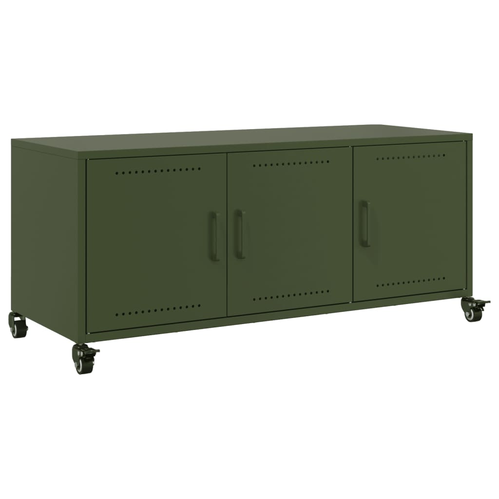 Meuble TV vert olive 100,5x39x43,5 cm acier - XIOS