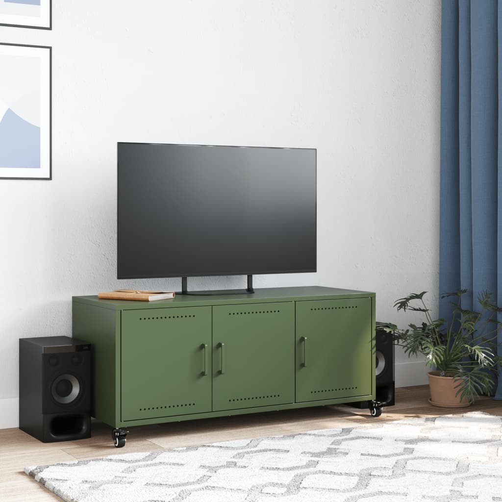 Meuble TV vert olive 100,5x39x43,5 cm acier - XIOS