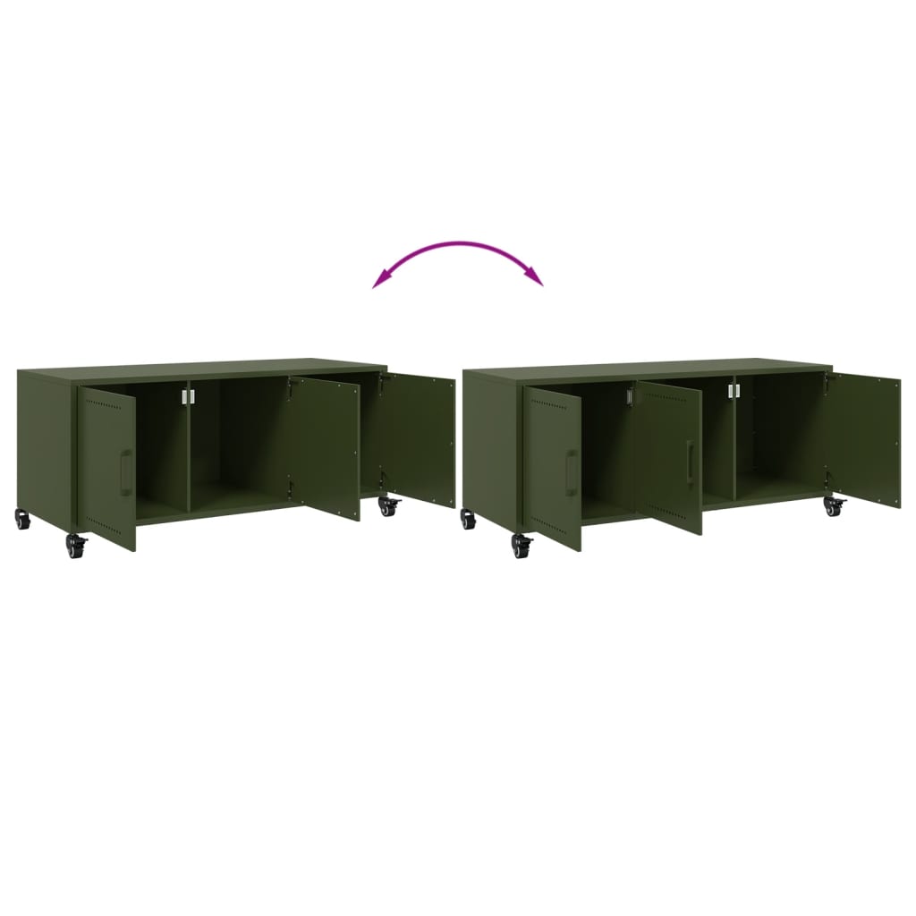 Meuble TV vert olive 100,5x39x43,5 cm acier - XIOS