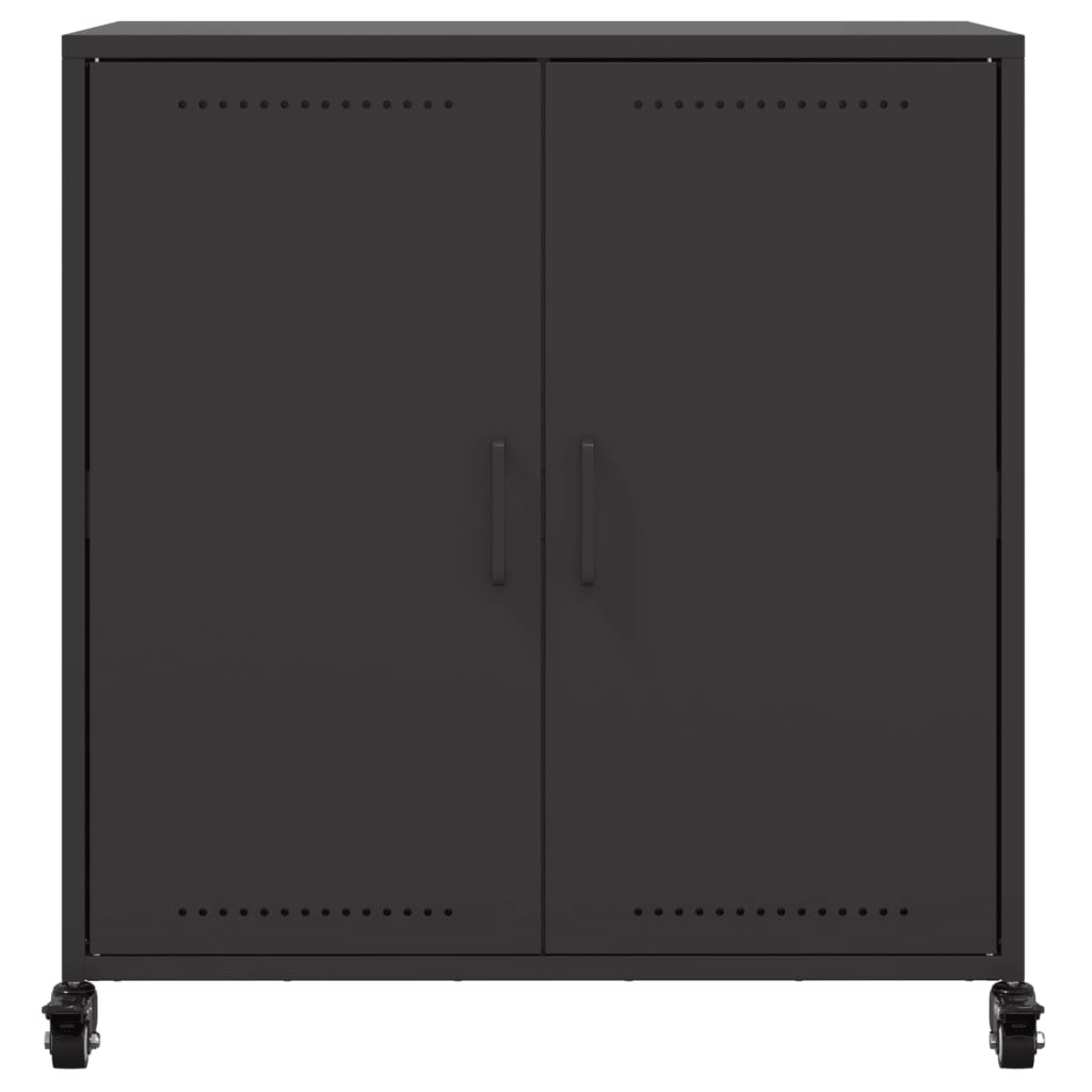 Buffet noir 68x39x72 cm acier - XIOS