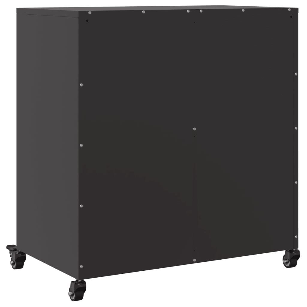 Buffet noir 68x39x72 cm acier - XIOS