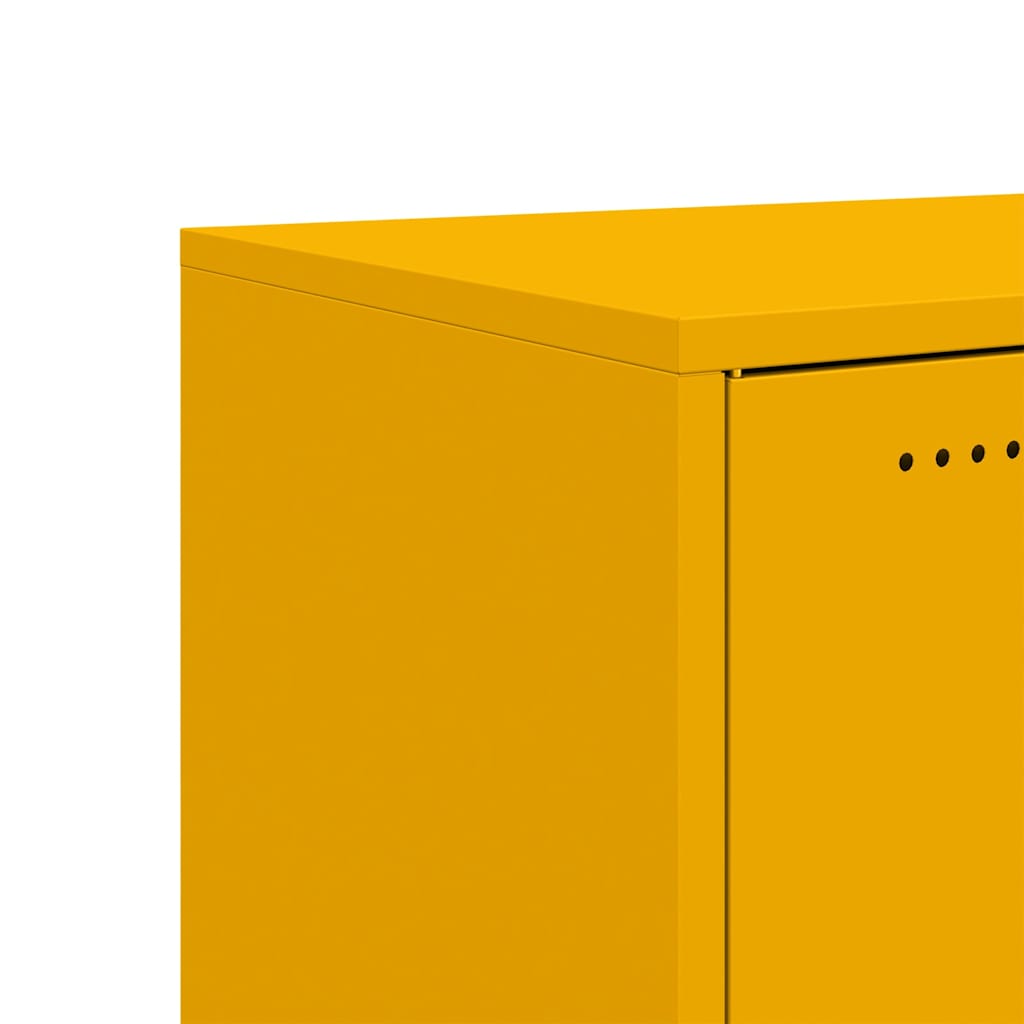 Buffet jaune moutarde 68x39x72 cm acier - XIOS