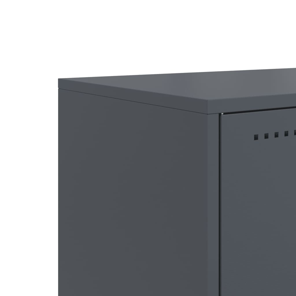 Meuble TV anthracite 100,5x39x43,5 cm acier - XIOS