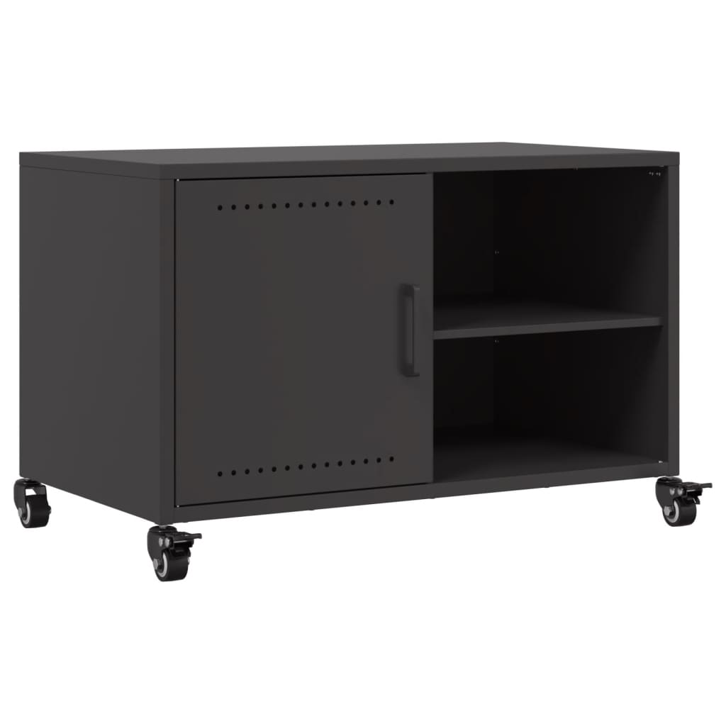Meuble TV noir 68x39x43,5 cm acier - XIOS