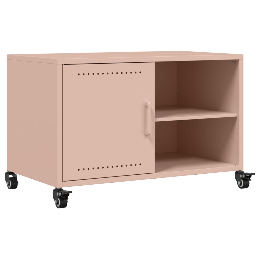 Meuble TV rose 68x39x43,5 cm acier - XIOS