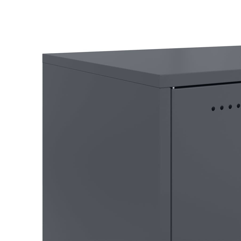 Meuble TV anthracite 68x39x43,5 cm acier - XIOS