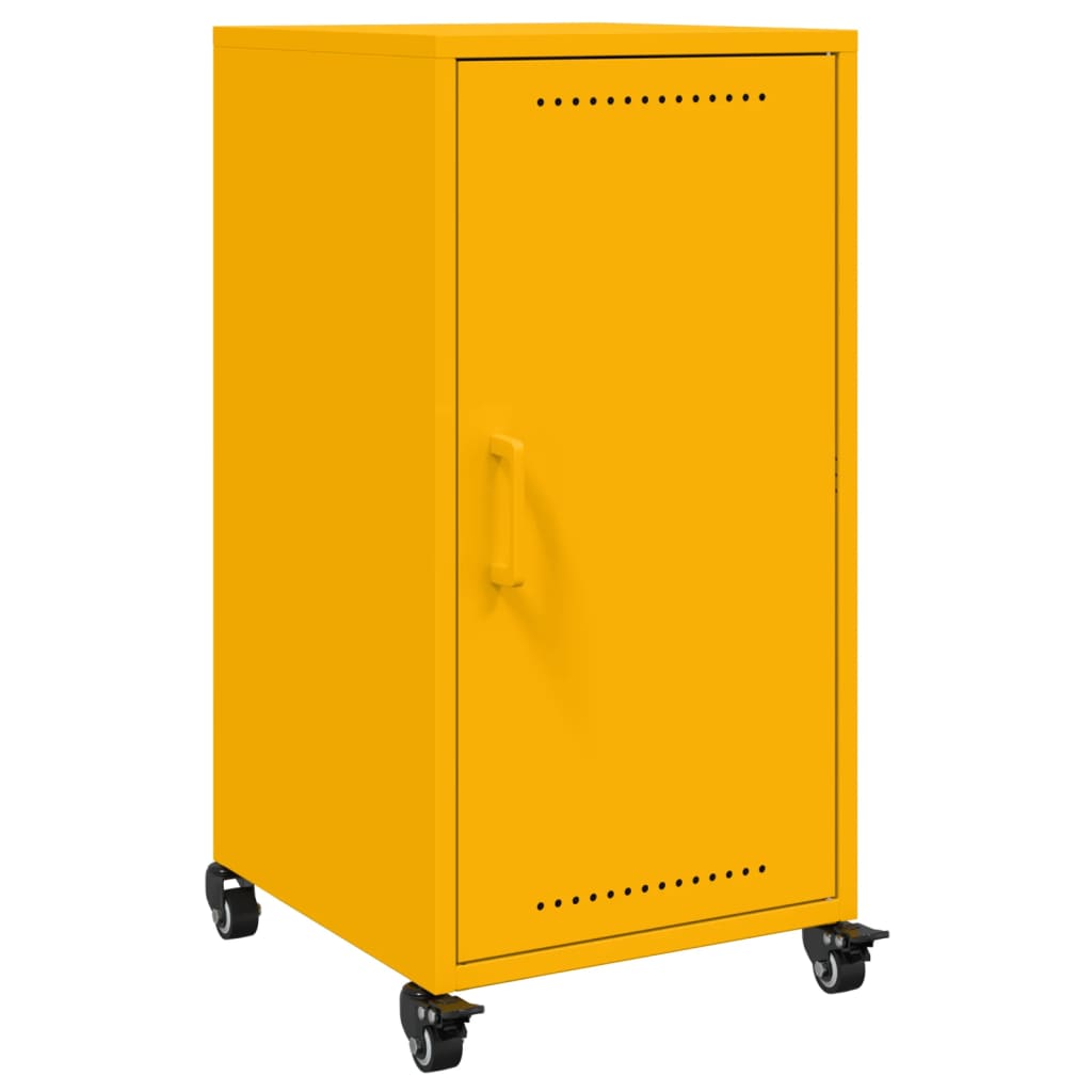 Buffet jaune moutarde 36x39x72 cm acier - XIOS