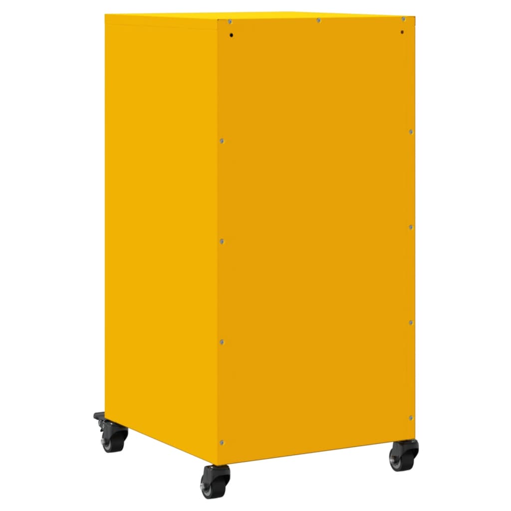 Buffet jaune moutarde 36x39x72 cm acier - XIOS