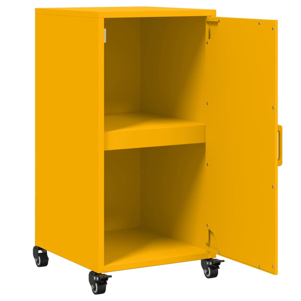 Buffet jaune moutarde 36x39x72 cm acier - XIOS