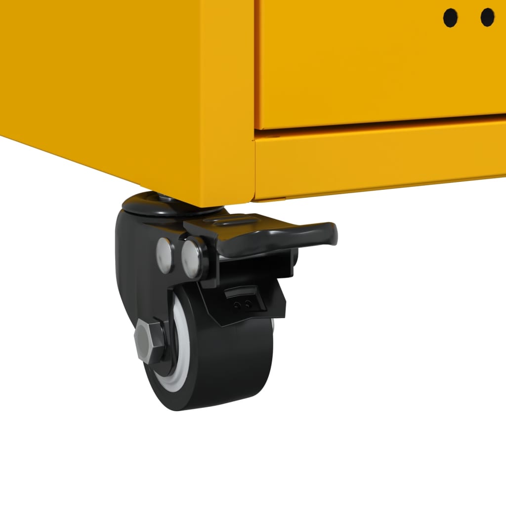 Buffet jaune moutarde 36x39x72 cm acier - XIOS