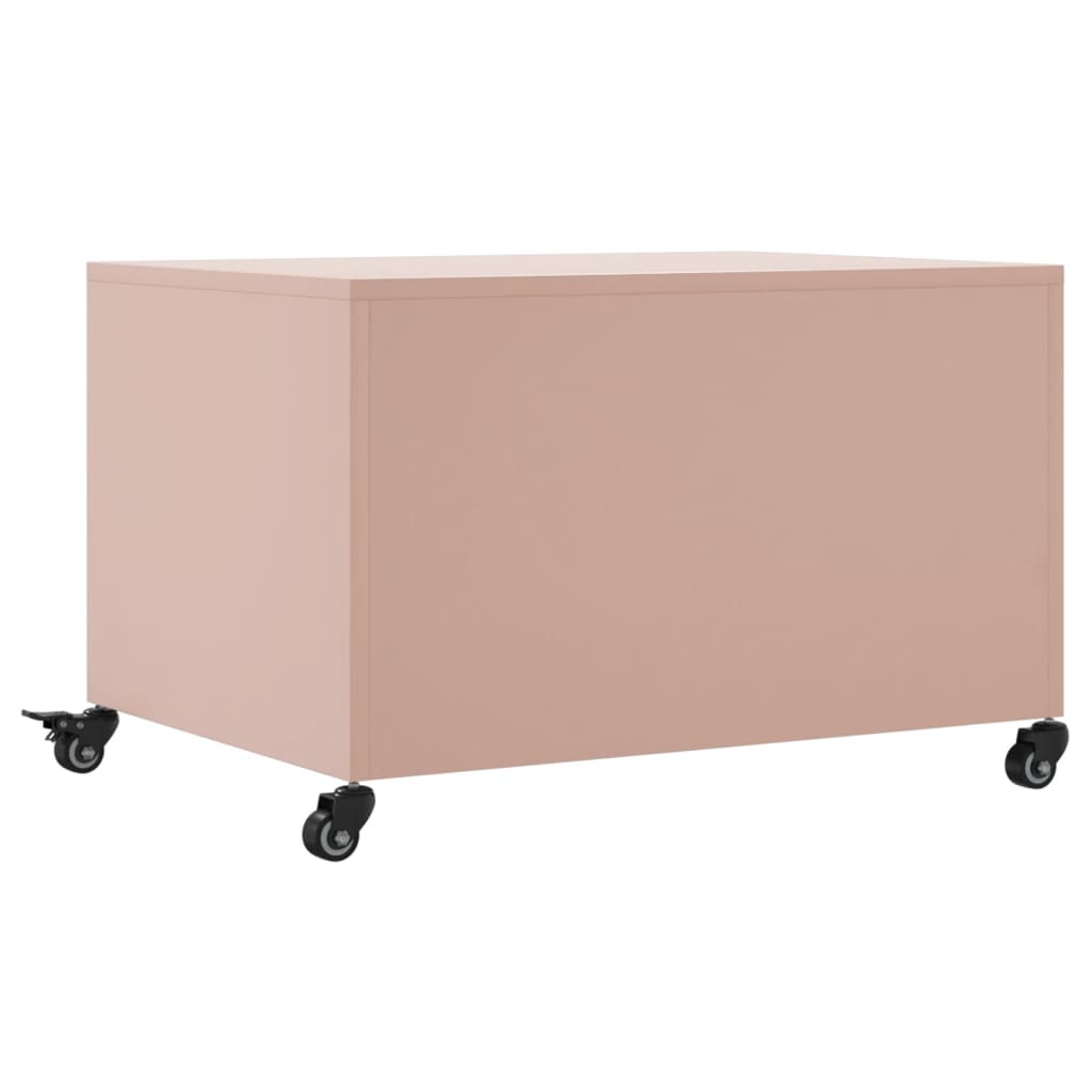 Table basse rose 68x50x43,5 cm acier - XIOS