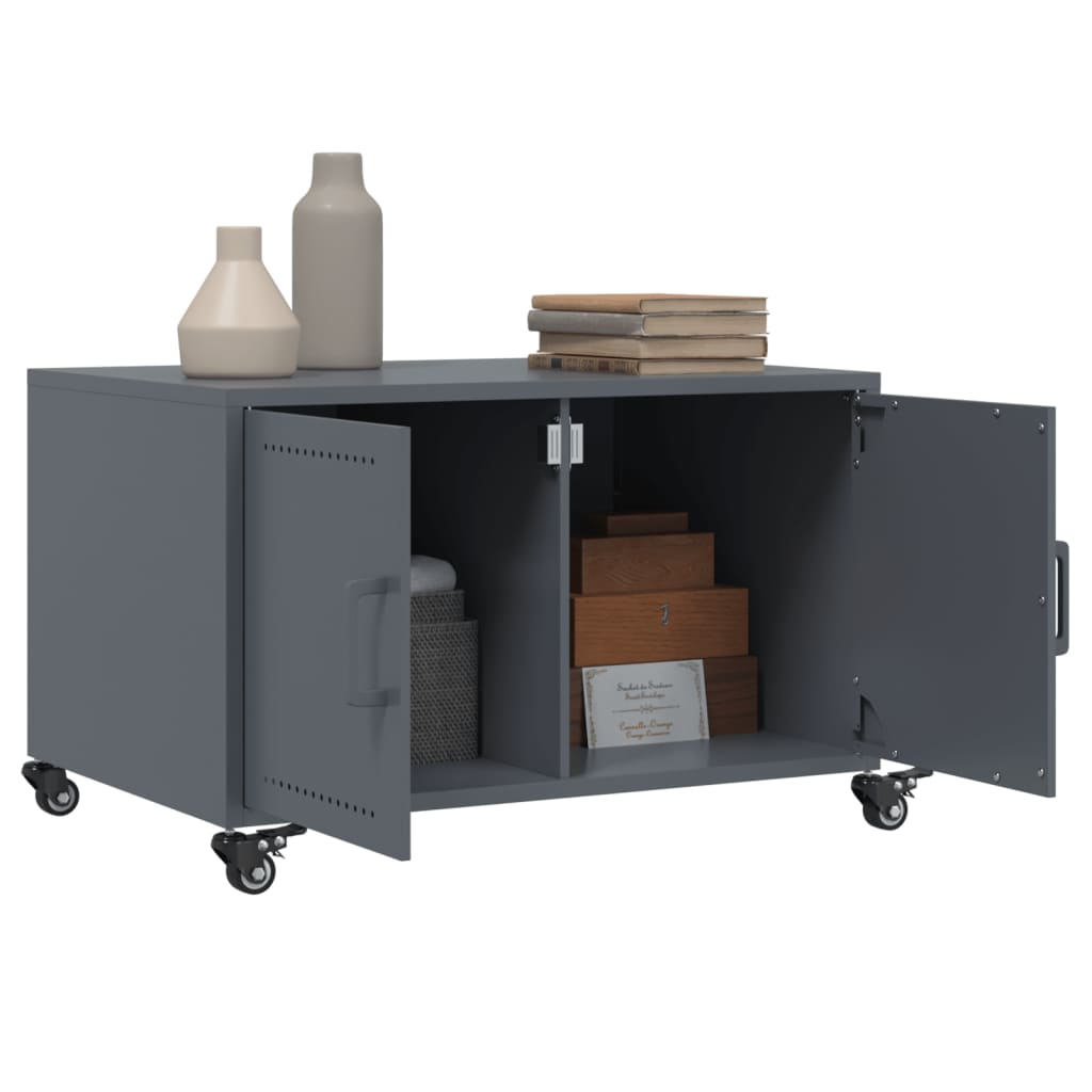 Table basse anthracite 68x50x43,5 cm acier - XIOS