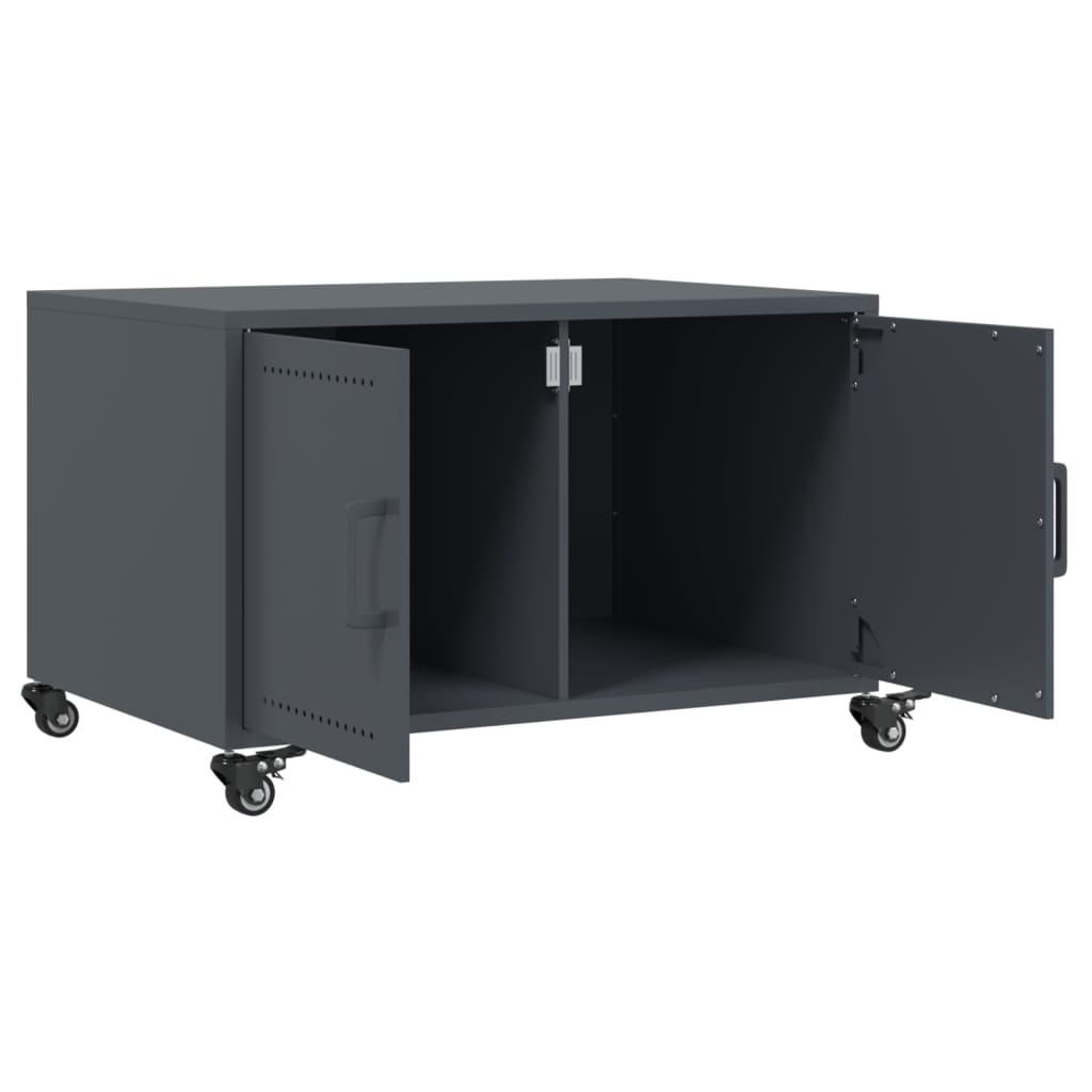 Table basse anthracite 68x50x43,5 cm acier - XIOS