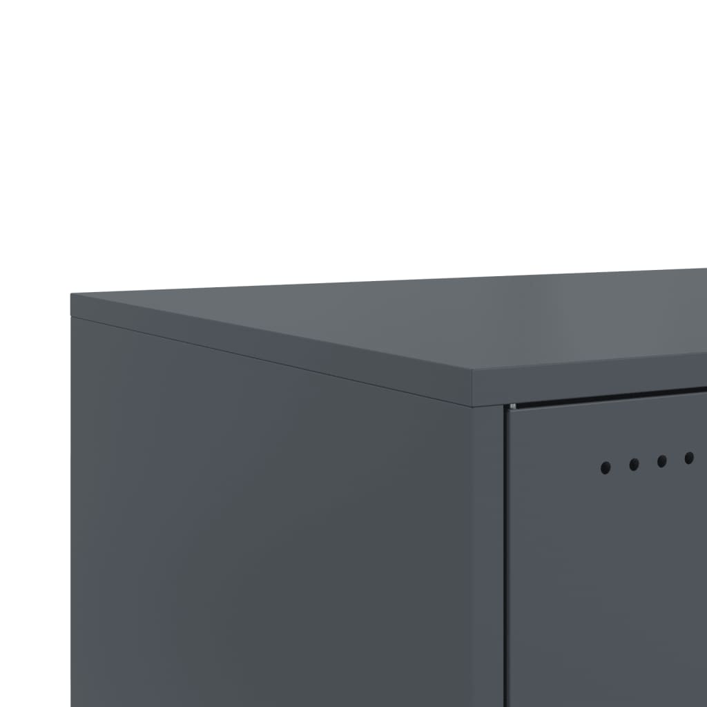 Table basse anthracite 68x50x43,5 cm acier - XIOS