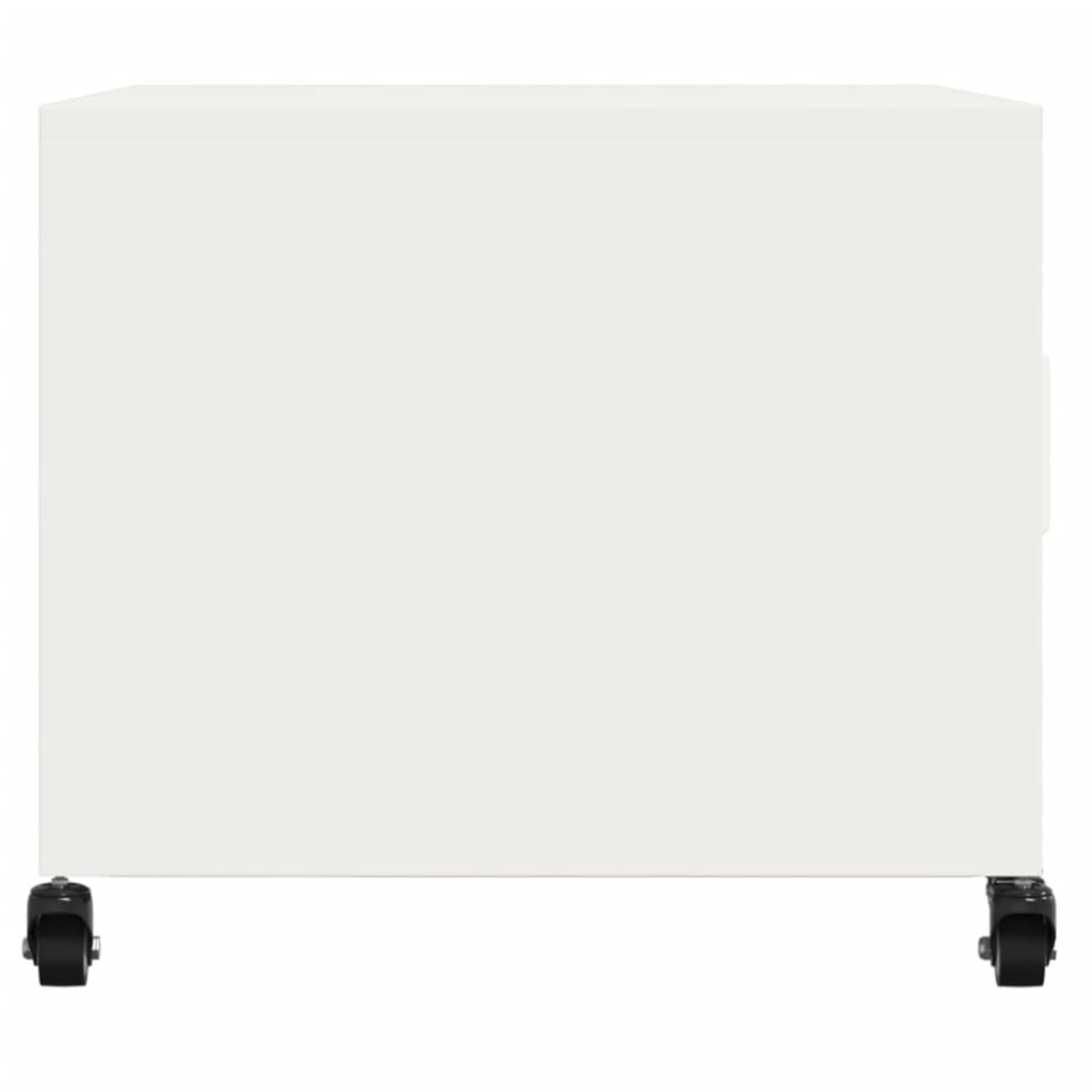 Table basse blanc 68x50x43,5 cm acier - XIOS