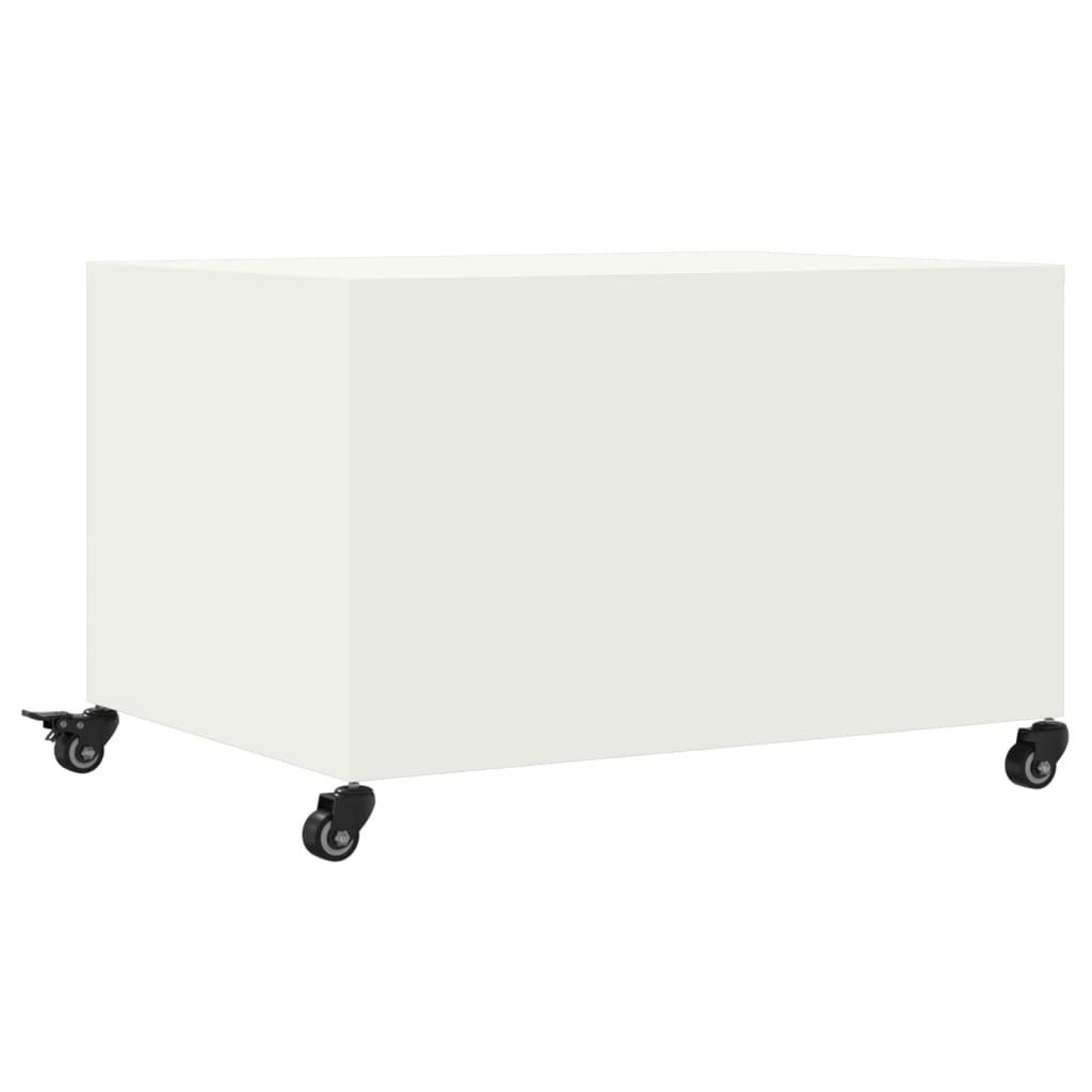 Table basse blanc 68x50x43,5 cm acier - XIOS