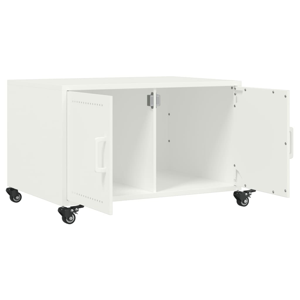 Table basse blanc 68x50x43,5 cm acier - XIOS