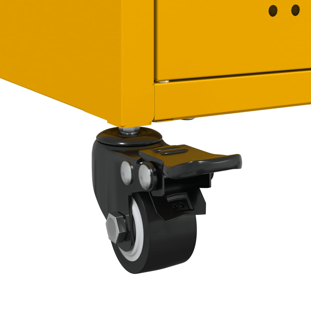 Meuble TV jaune moutarde 100,5x39x43,5 cm acier - XIOS