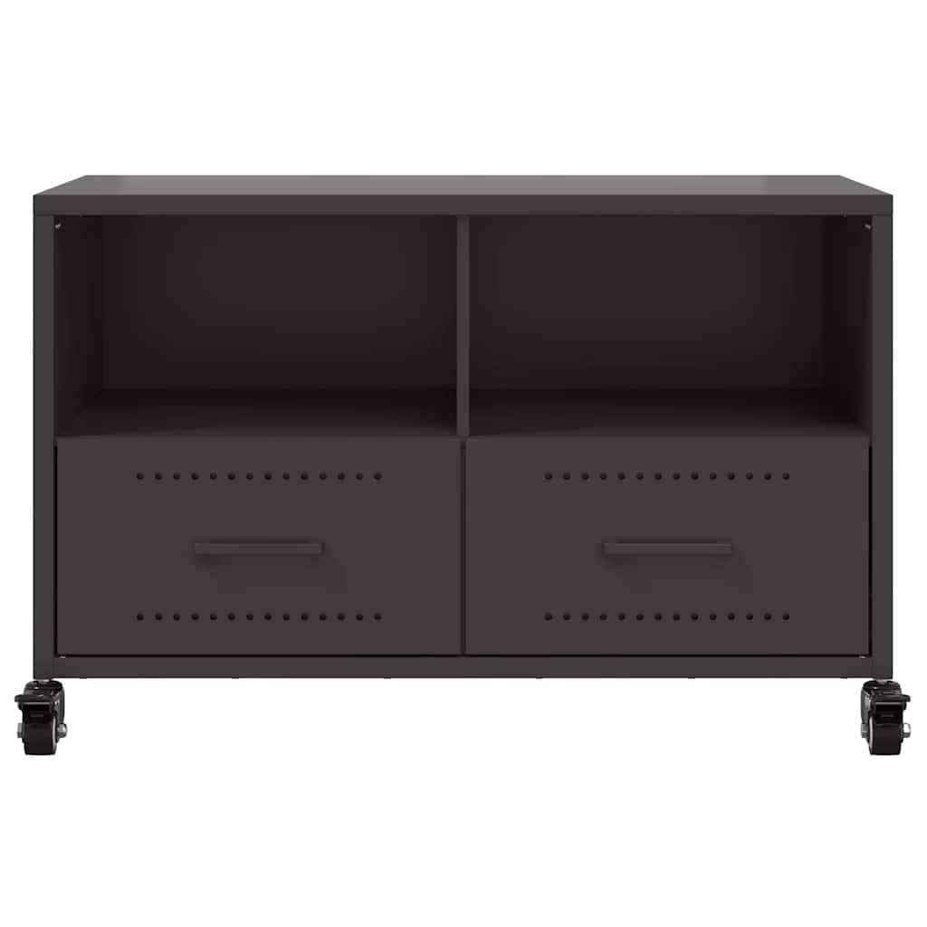 Meuble TV noir 68x39x43,5 cm acier - XIOS