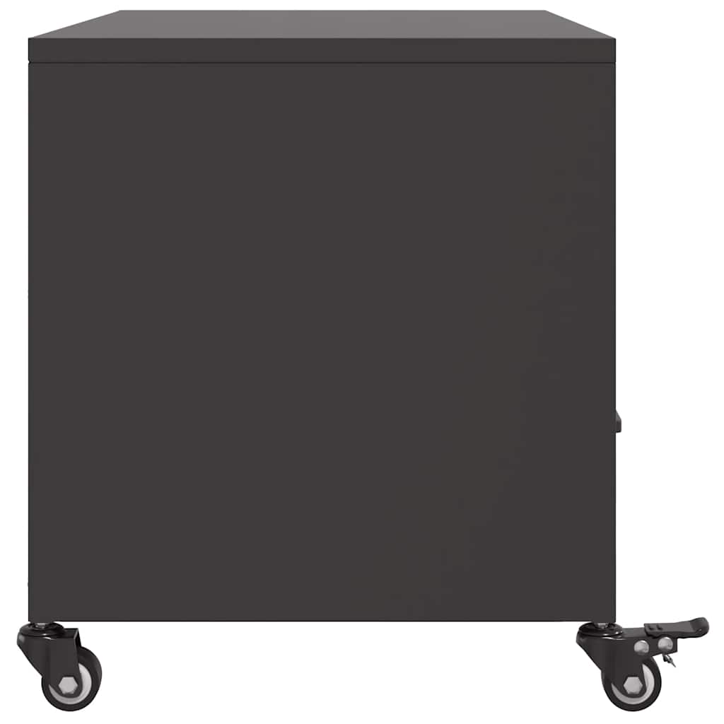 Meuble TV noir 68x39x43,5 cm acier - XIOS