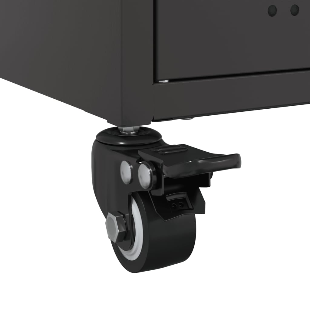 Meuble TV noir 68x39x43,5 cm acier - XIOS