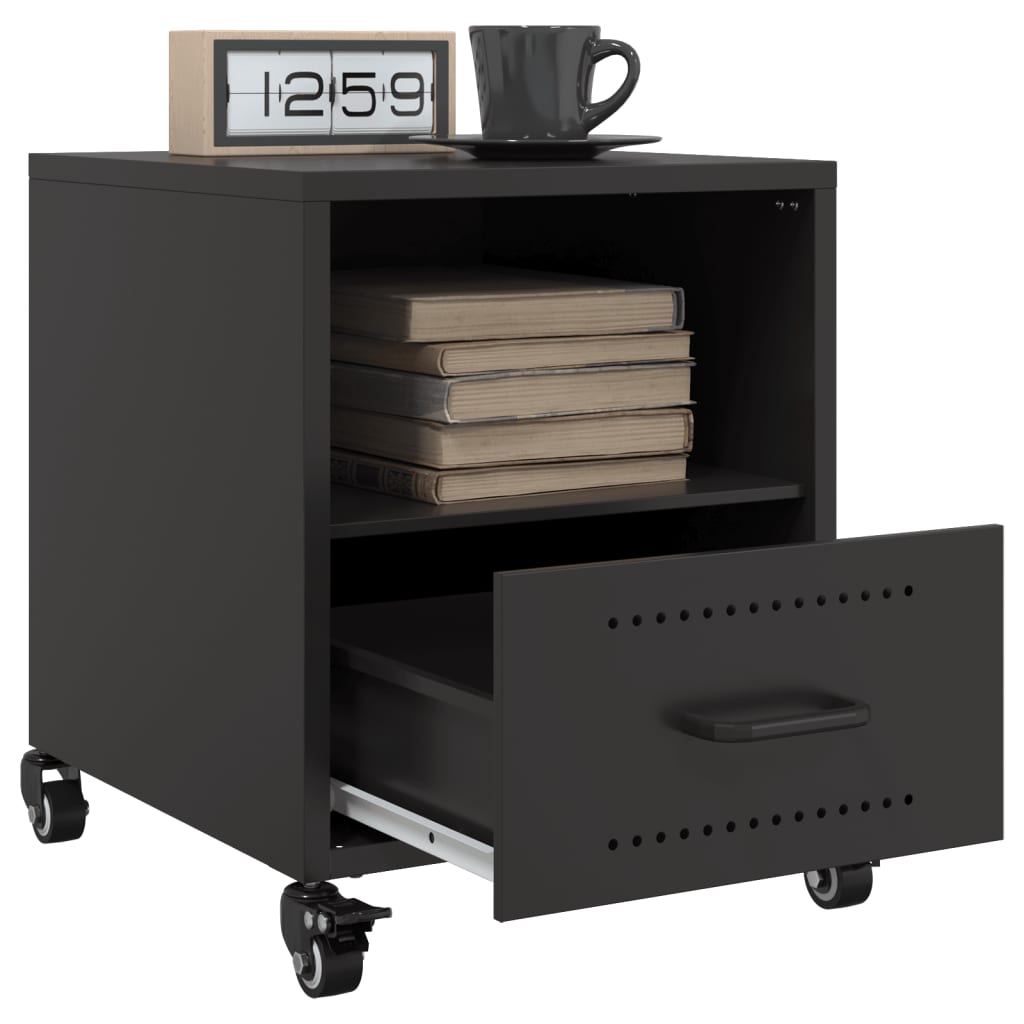 Tables de chevet 2 pcs noir 36x39x43,5 cm acier - XIOS