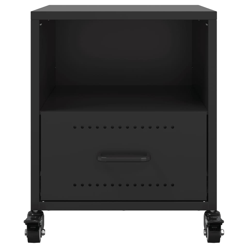 Tables de chevet 2 pcs noir 36x39x43,5 cm acier - XIOS