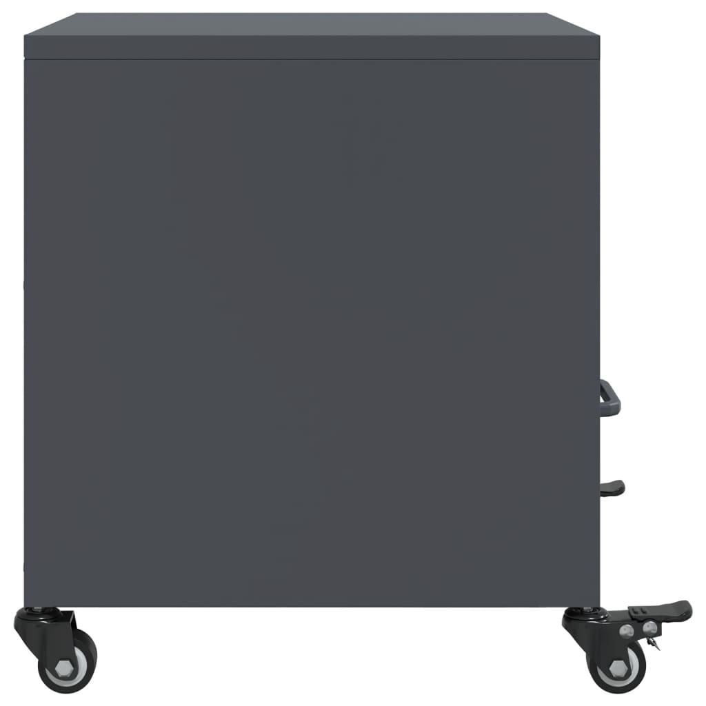 Tables de chevet 2 pcs anthracite 36x39x43,5 cm acier - XIOS