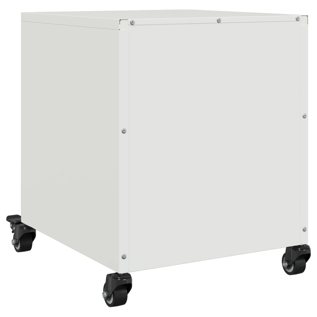 Tables de chevet 2 pcs blanc 36x39x43,5 cm acier - XIOS