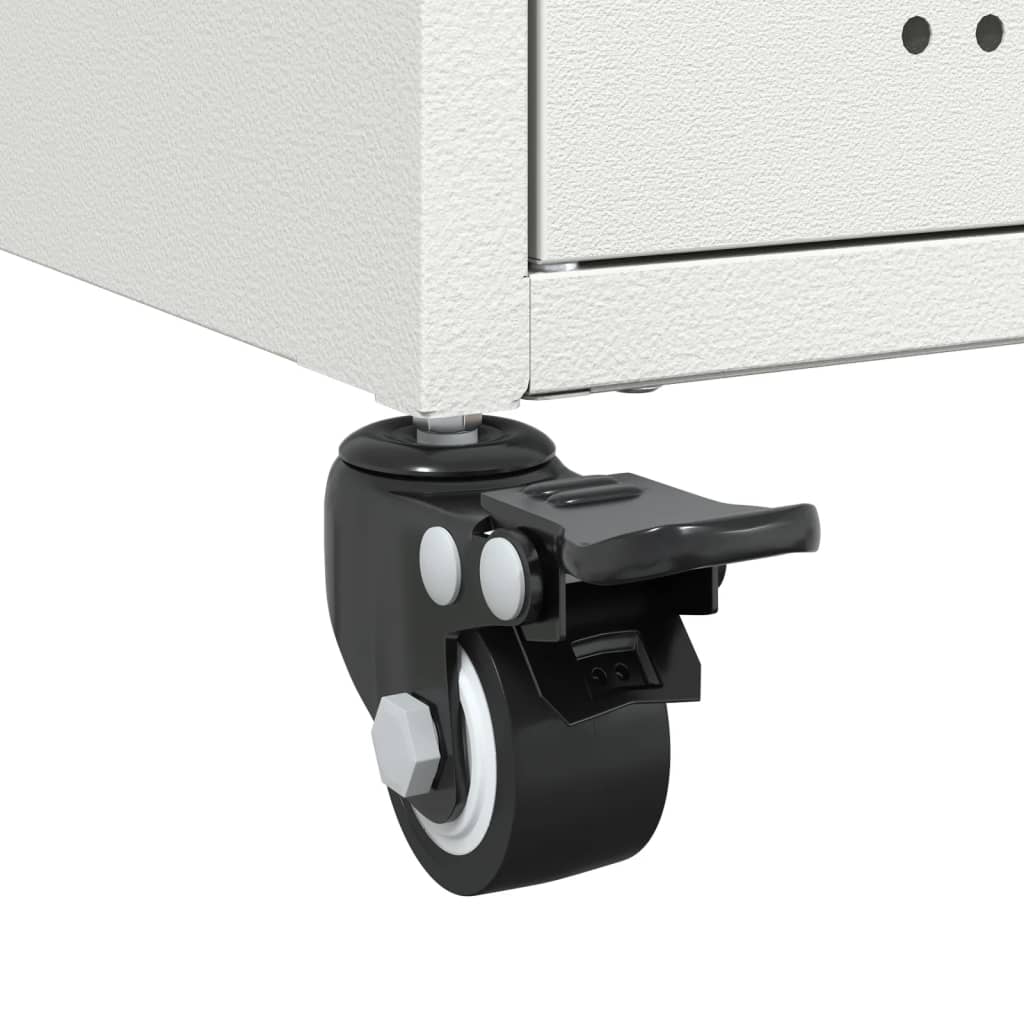 Table de chevet blanc 36x39x59 cm acier - XIOS