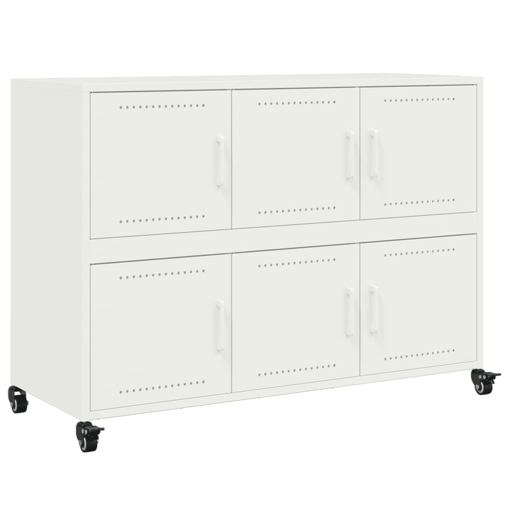 Buffet blanc 100,5x39x72 cm acier laminé à froid - XIOS