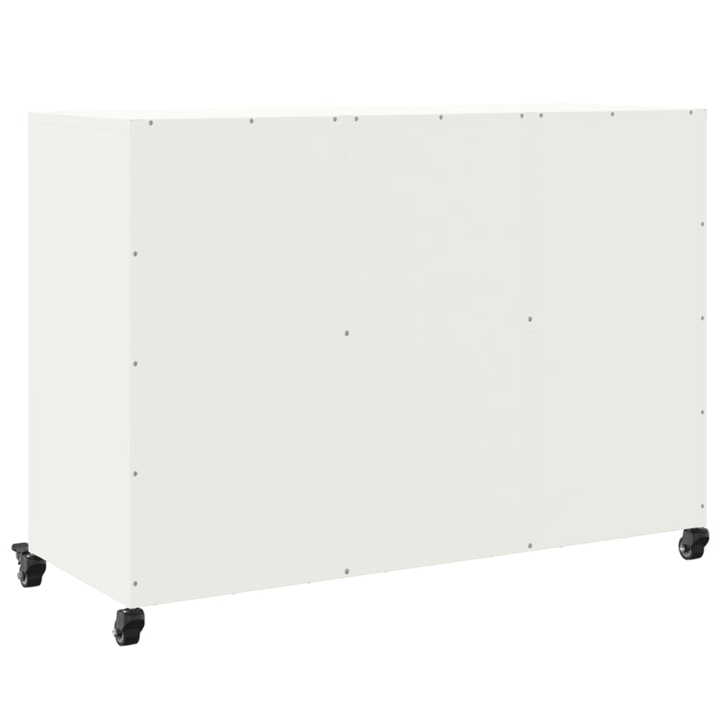Buffet blanc 100,5x39x72 cm acier laminé à froid - XIOS