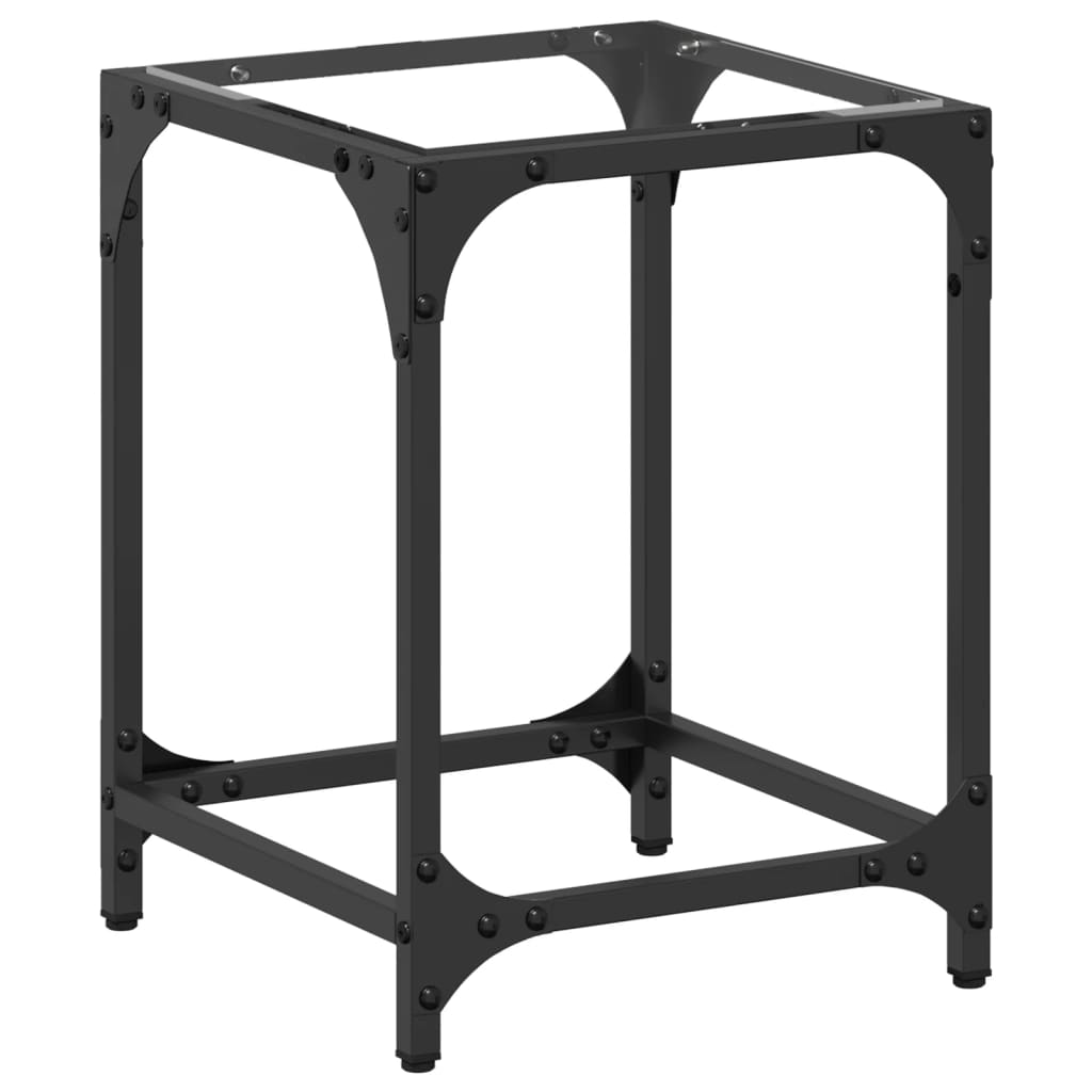 Table basse avec dessus en verre transparent 30x30x40 cm acier - XIOS