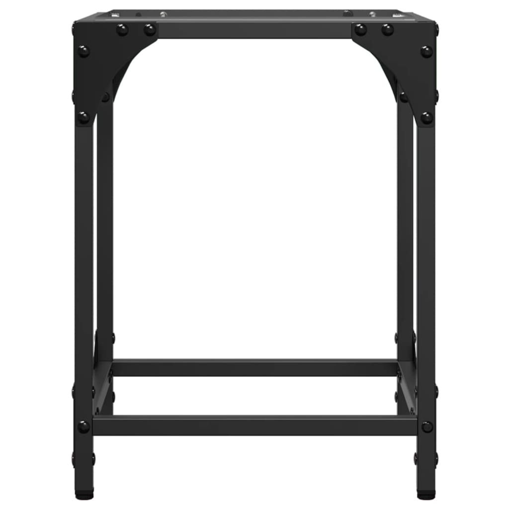 Table basse avec dessus en verre transparent 30x30x40 cm acier - XIOS