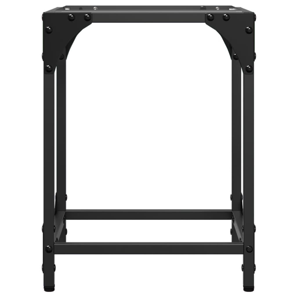 Table basse avec dessus en verre transparent 30x30x40 cm acier - XIOS