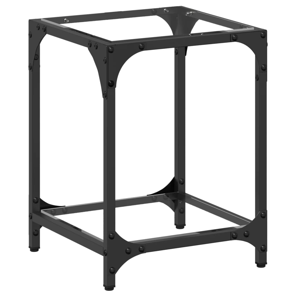 Table basse avec dessus en verre transparent 30x30x40 cm acier - XIOS