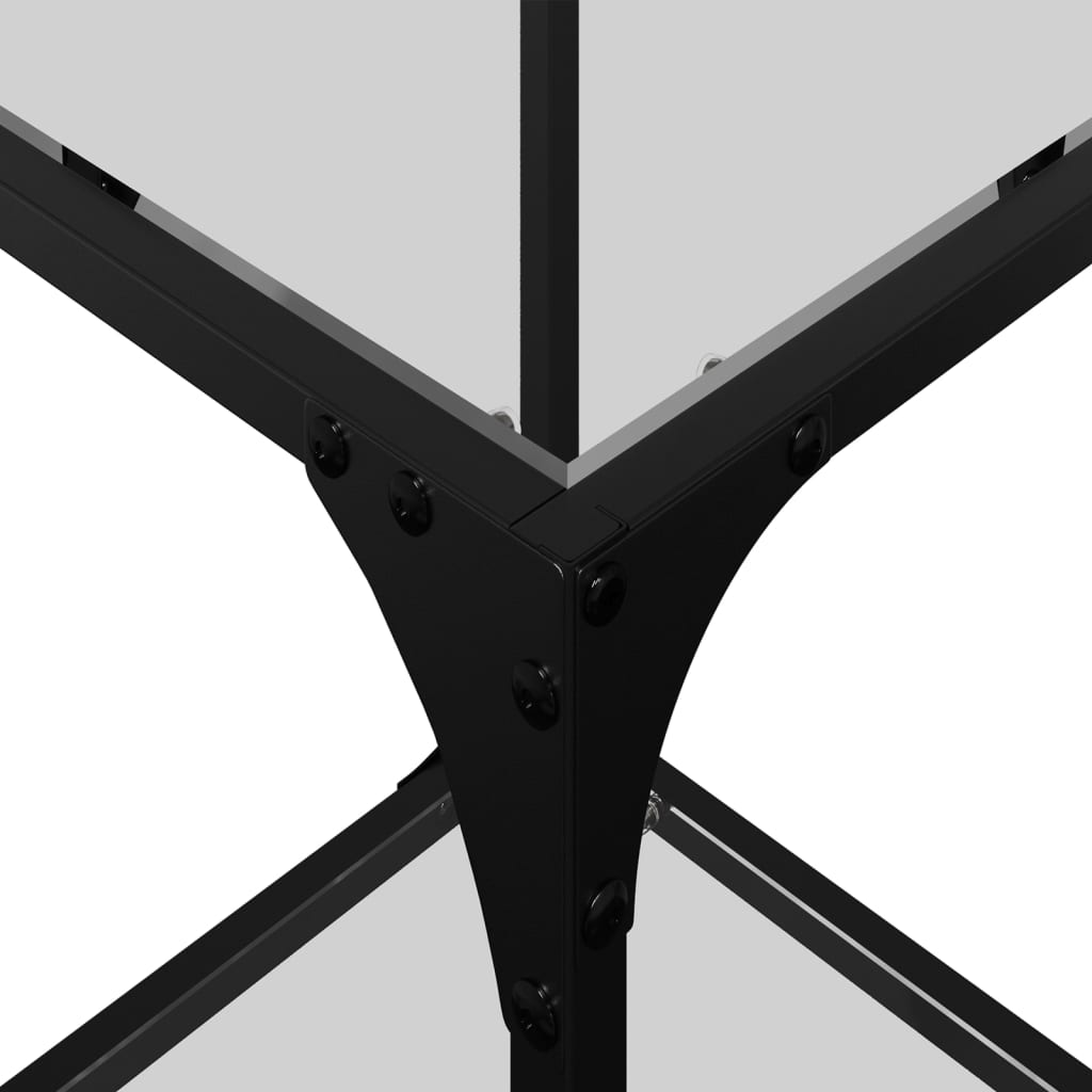 Table basse avec dessus en verre transparent 30x30x40 cm acier - XIOS