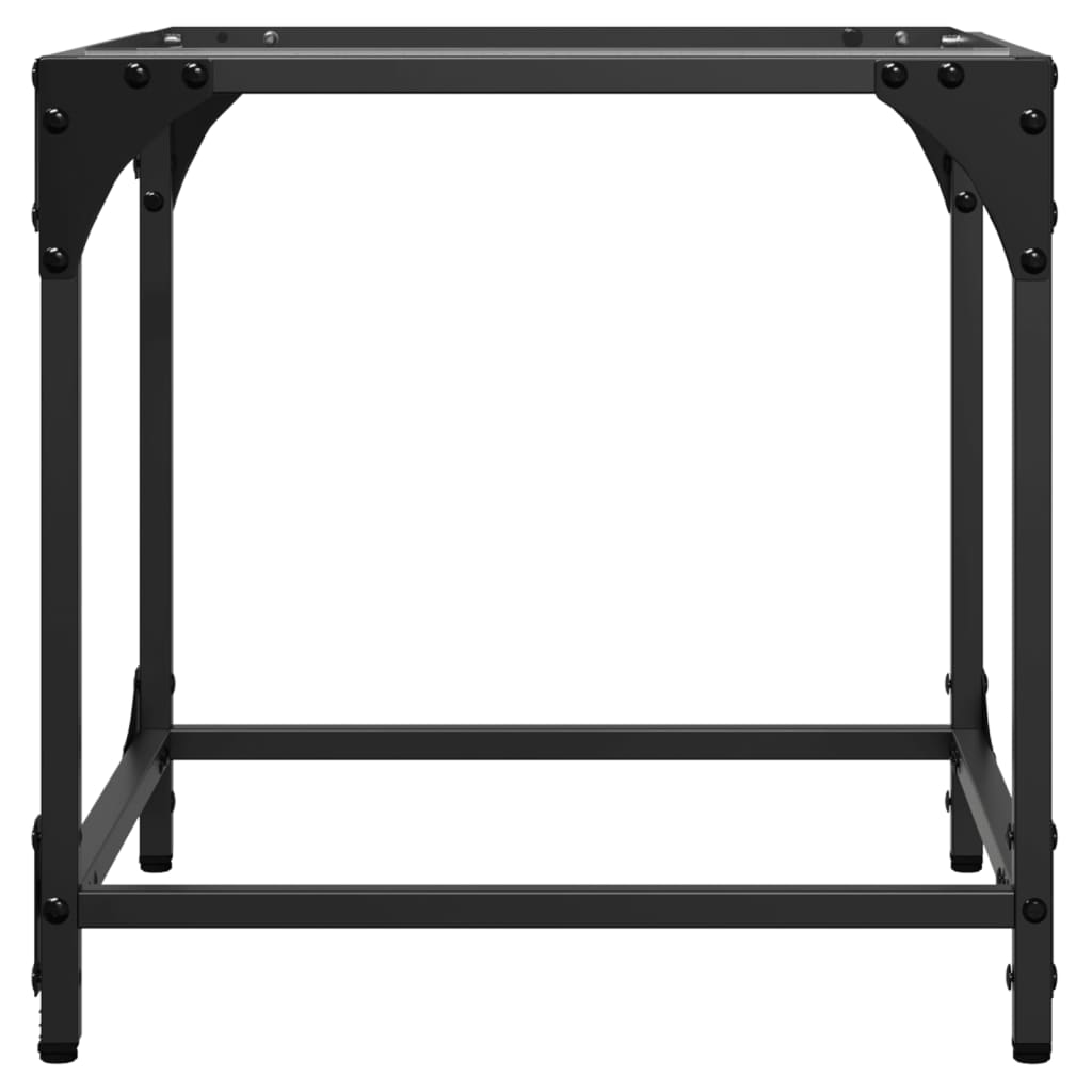 Table basse avec dessus en verre transparent 40x40x40 cm acier - XIOS