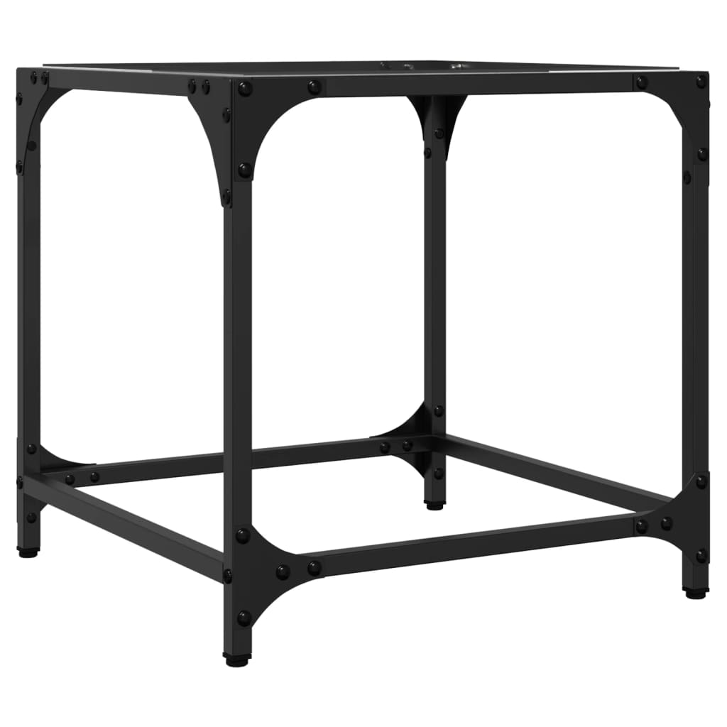 Table basse avec dessus en verre transparent 40x40x40 cm acier - XIOS