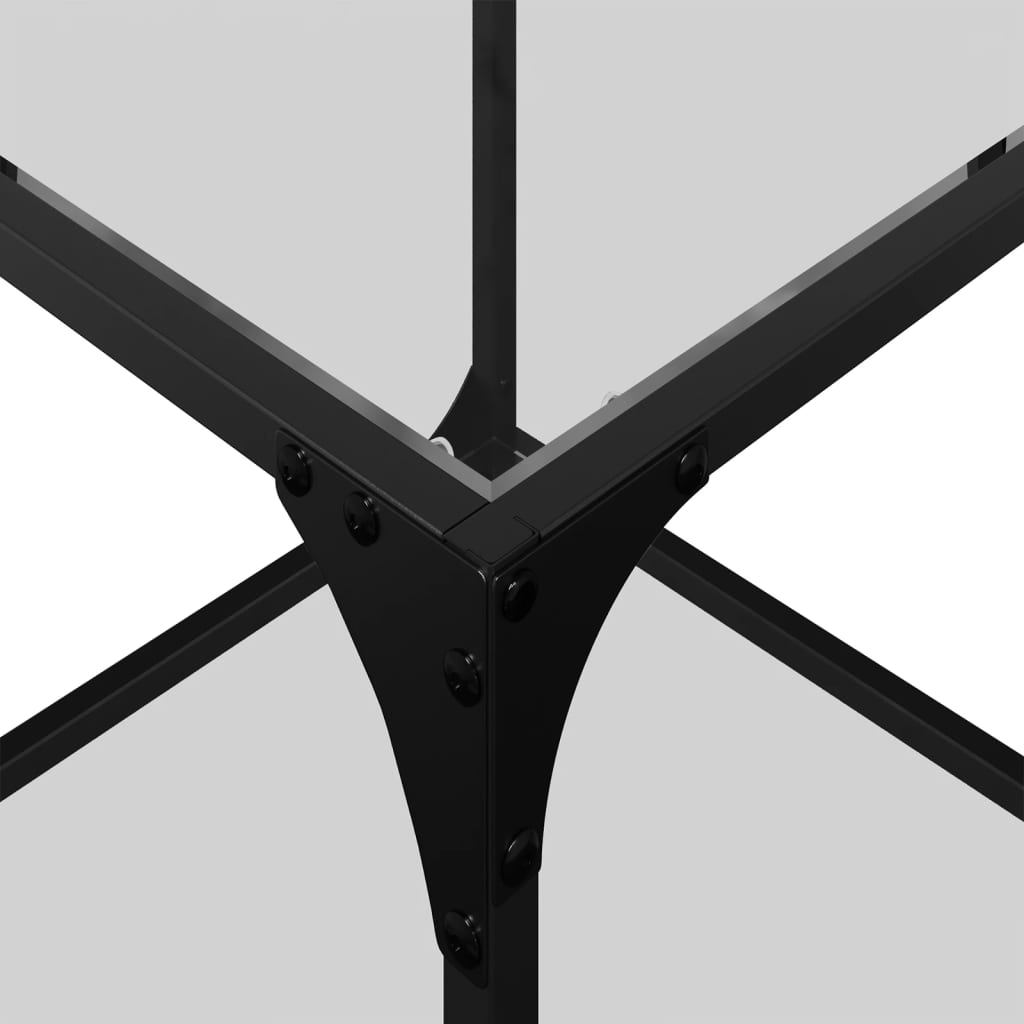 Table basse avec dessus en verre transparent 40x40x40 cm acier - XIOS