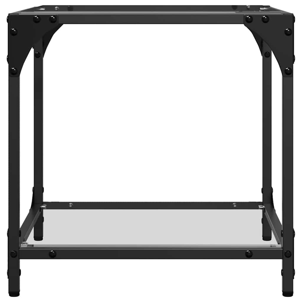 Tables basses avec dessus en verre transparent 2 pcs acier - XIOS