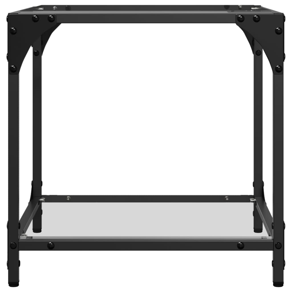 Tables basses avec dessus en verre transparent 2 pcs acier - XIOS